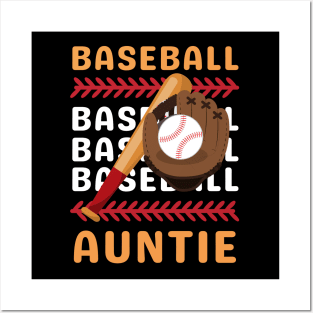 My Favorite Baseball Player Calls Me Auntie Gift for Baseball Aunt Posters and Art